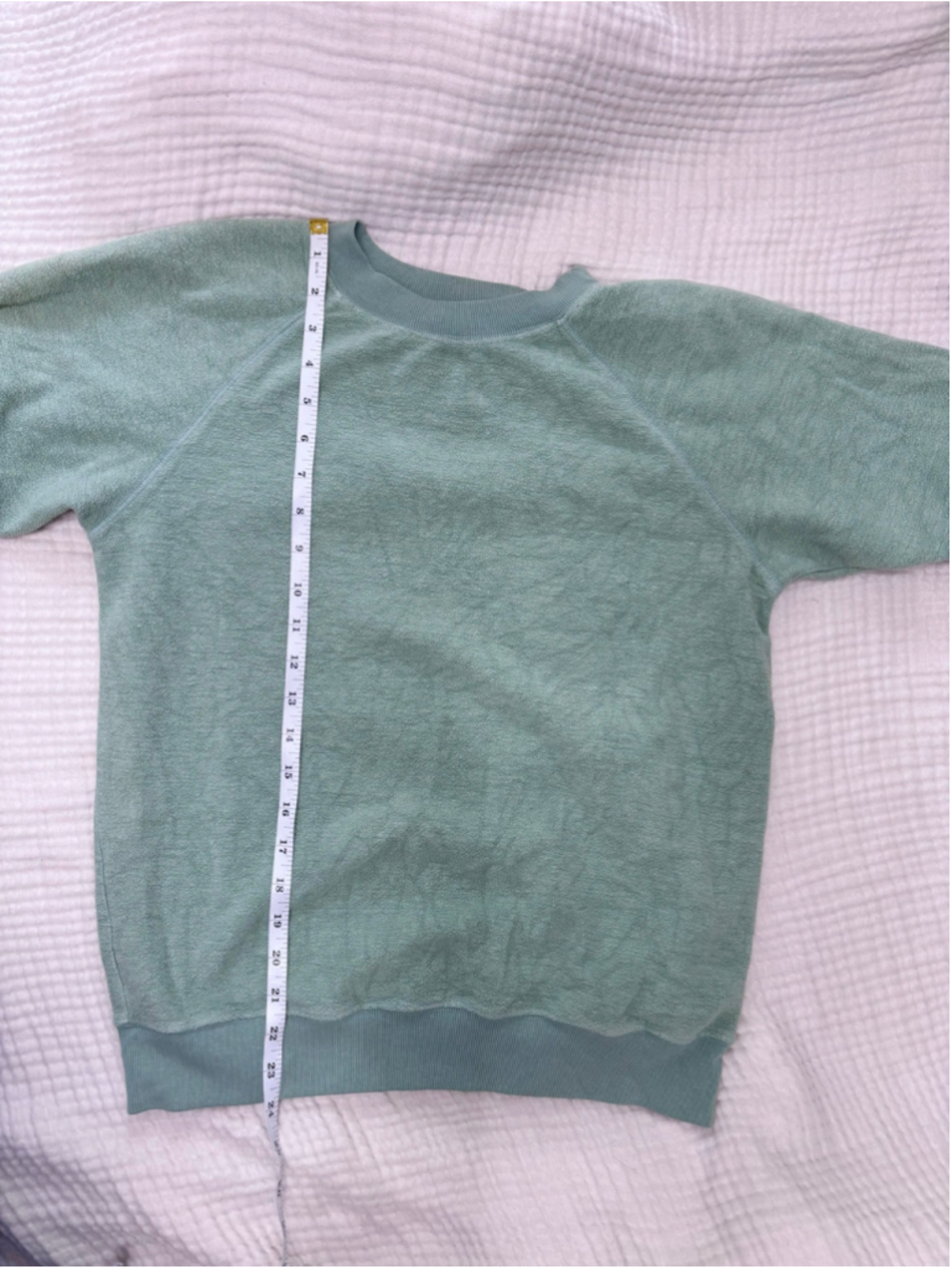 Women's Jungmaven Hemp Organic Cotton SS Raglan Sherpa Sweatshirt Green Size S - Picture 7 of 10